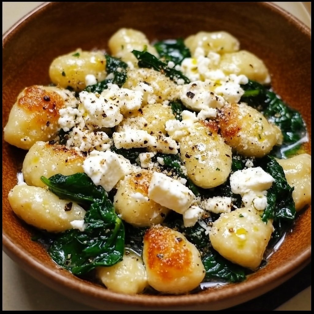 Creamy Gnocchi with Spinach and Feta