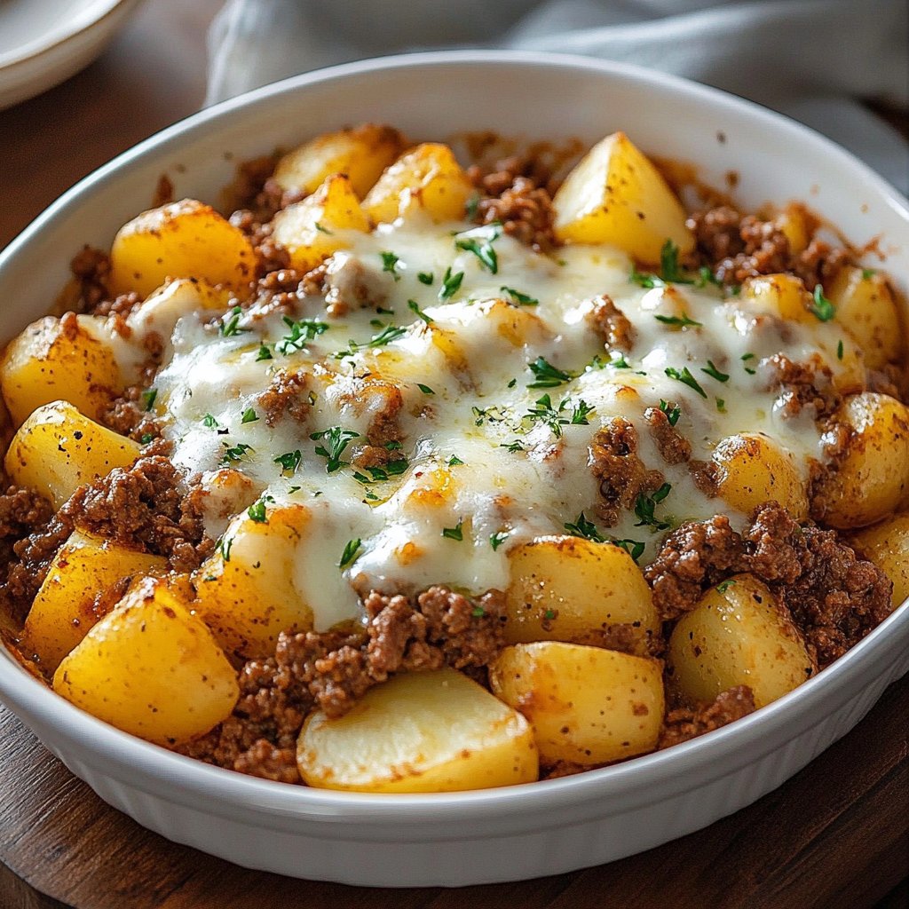 Ground Beef and Potatoes Casserole