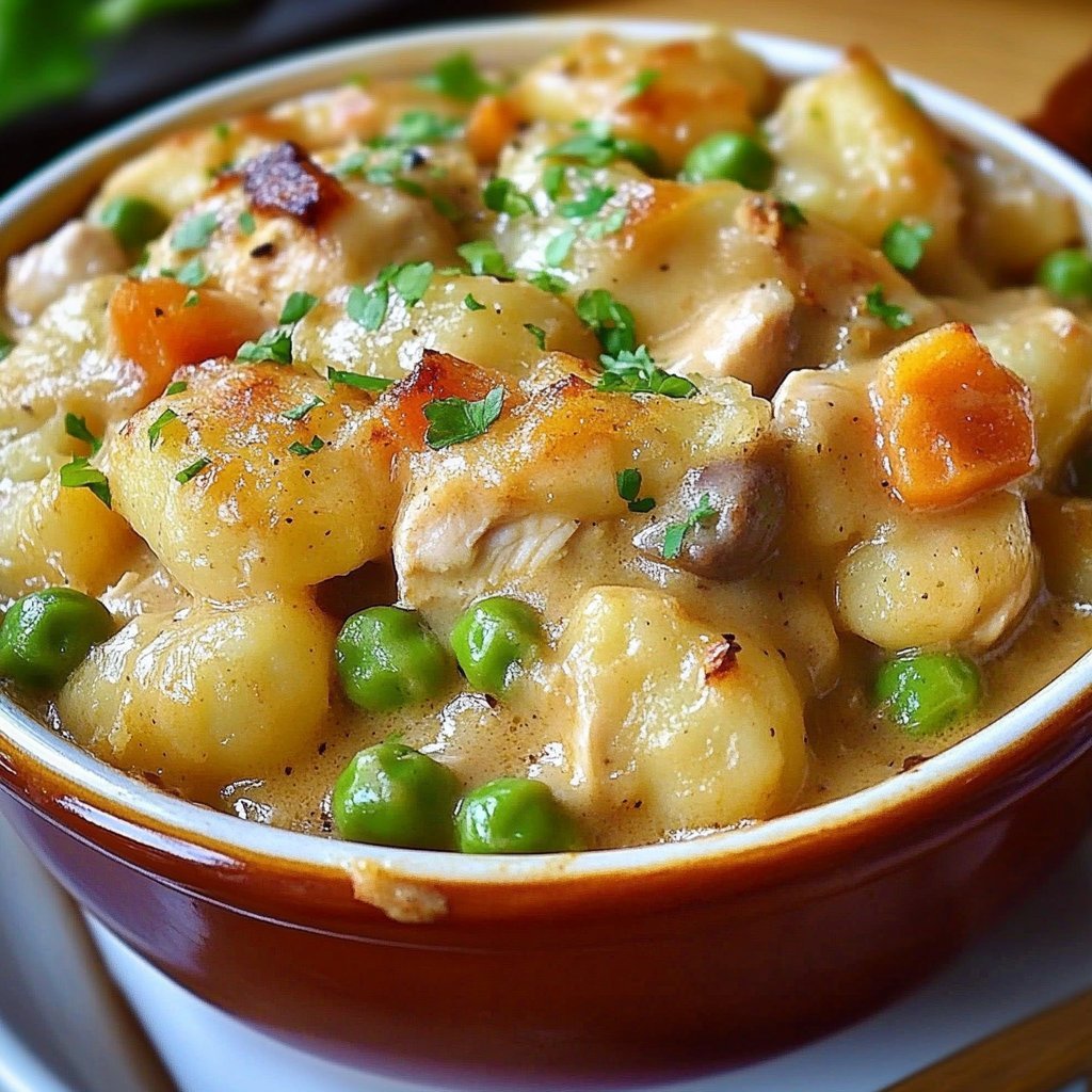 One Pot Gnocchi Chicken Pot Pie